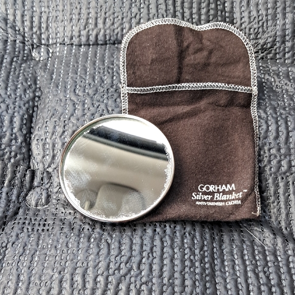 Gorham Accessories - Gorham Silver Mirror with Brown Anti-Tarnish Pouch